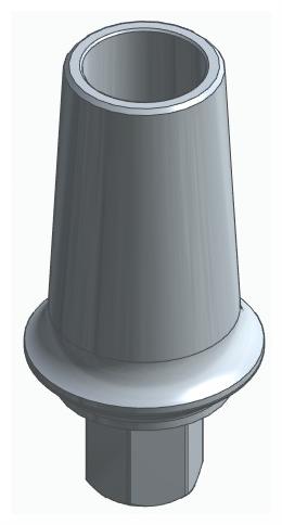 BIOPLANT, Anatomic abutment, straight, positioned