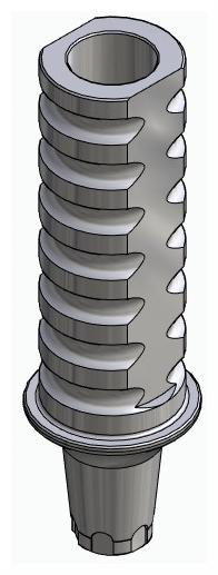 BIONIKA CX, Temporary abutment, implant level, positioned