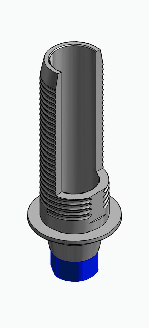 BIONIKA AS, Tubular abutment, stepped, implant level, positioned