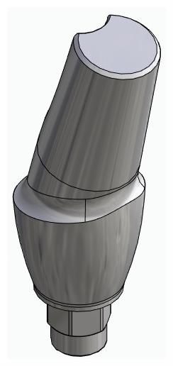 BIONIKA 3I, Anatomic abutment, angled, 15°, positioned, type-B