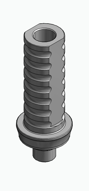 BIONIKA 3I, Temporary abutment, implant level, positioned
