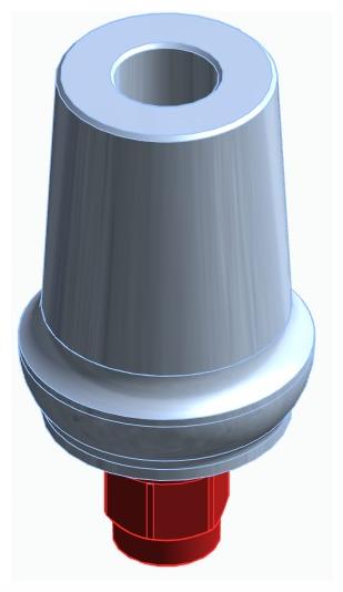 BIONIKA FR, Anatomic abutment, straight, positioned