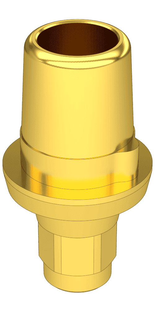 Hicon, Titanium base, implant level, positioned