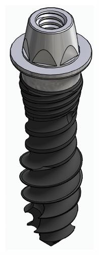 HYBRID, Implant, mini, multi-unit head, LT2.7, narrow