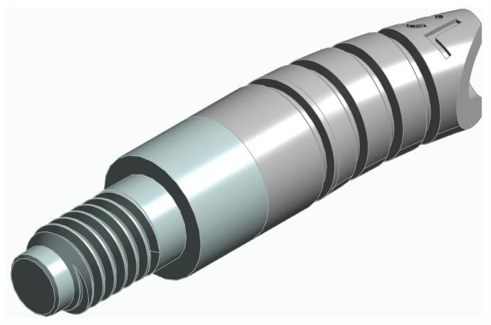 BIONIKA, Castable plastic abutment for multi-unit abutment, angled, LT2.7, narrow, M1.6