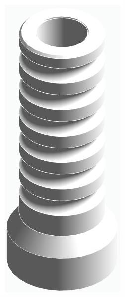 BIONIKA, Castable plastic abutment, multi-unit level, non-positioned, wide, LT2