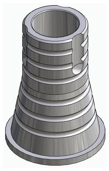 BIONIKA, Titanium base, multi-unit level, non-positioned, SR