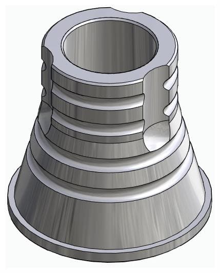 BIONIKA, Titanium base, multi-unit level, non-positioned, wide, LT2