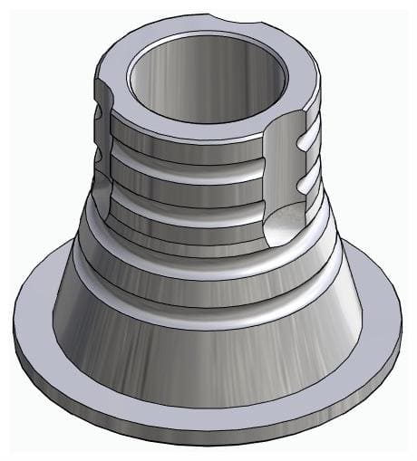 BIONIKA, Titanium base, multi-unit level, non-positioned, wide, LT2