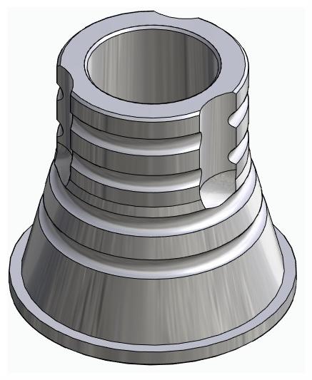 BIONIKA, Titanium base, multi-unit level, positioned, wide, LT2