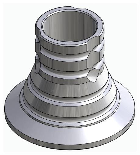 BIONIKA, Titanium base, multi-unit level, positioned, wide, LT2