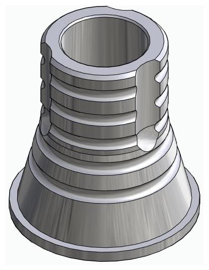 BIONIKA, Titanium base, multi-unit level, positioned, wide, LT2.7