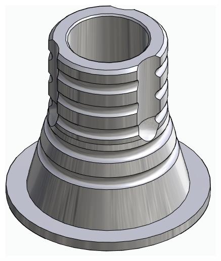 BIONIKA, Titanium base, multi-unit level, positioned, wide, LT2.7