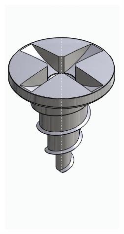 BIONIKA, Cross-slot, conical screw