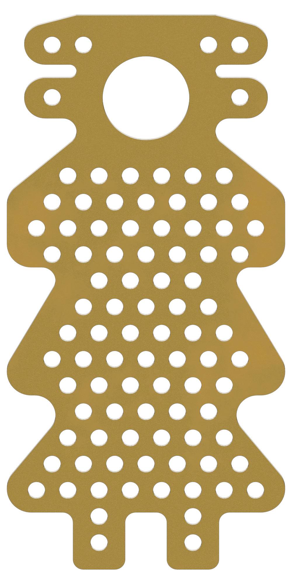 BIONIKA, Perforated plate with holes, winged, 0,1 mm thickness