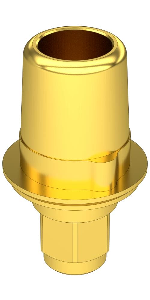 UNIFORM Biomet 3i® (3I) Compatible, Titanium base, implant level, positioned