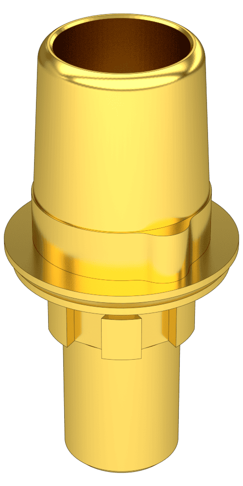 UNIFORM Uniplant® (UP) Compatible, Titanium base, implant level, positioned