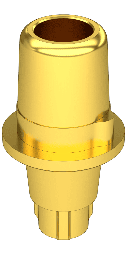 UNIFORM Kontact® (KT) Compatible, Titanium base, implant level, positioned