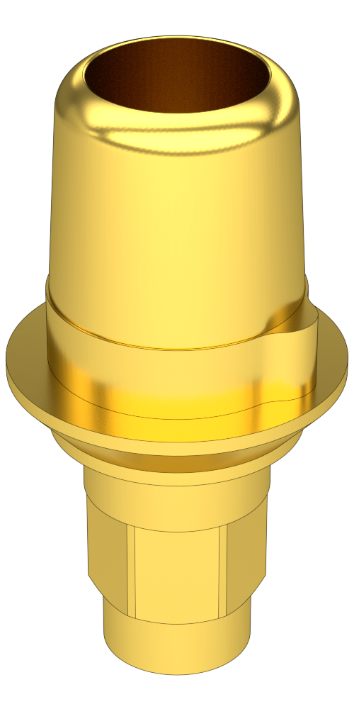 UNIFORM XiVE® Friadent® (FR) Compatible, Titanium base, implant level, positioned