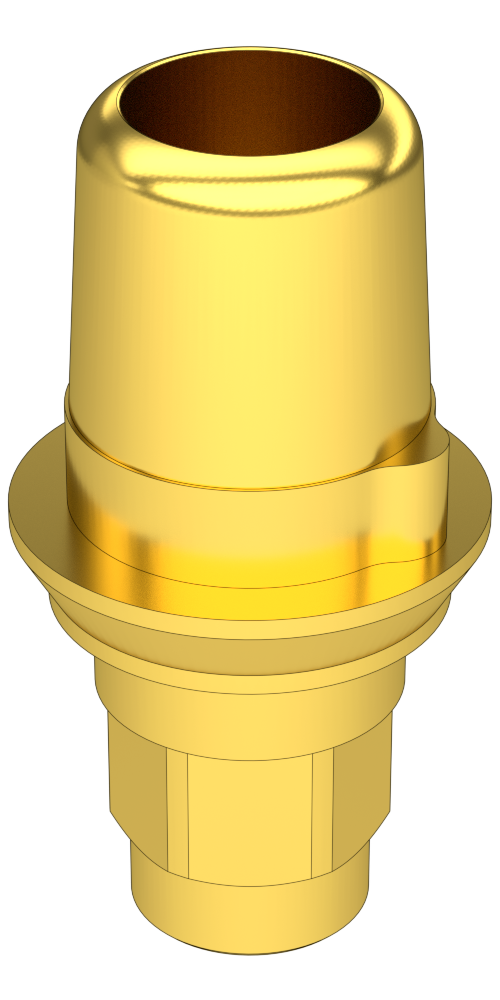 UNIFORM XiVE® Friadent® (FR) Compatible, Titanium base, implant level, positioned
