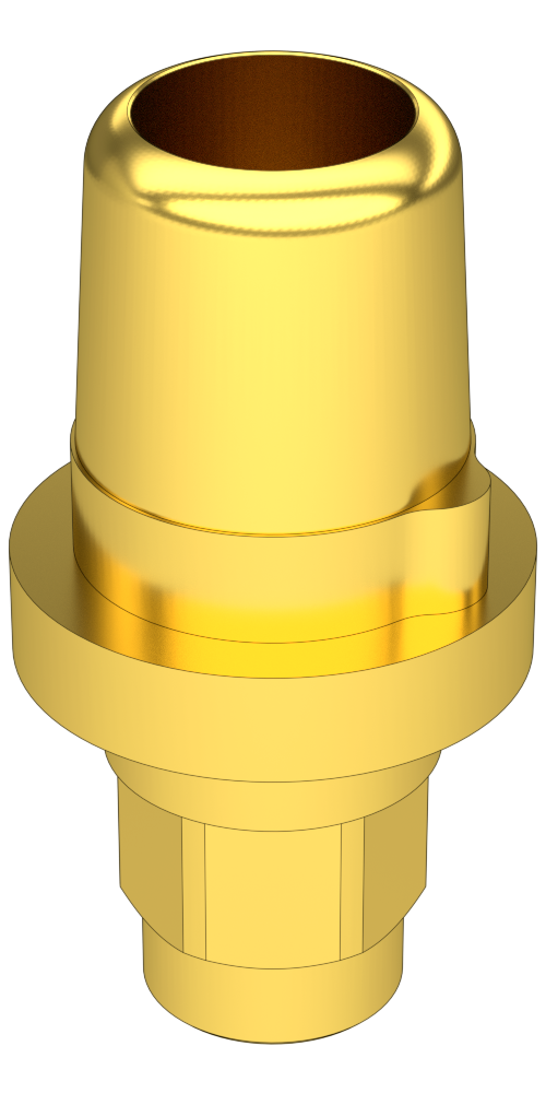 UNIFORM XiVE® Friadent® (FR) Compatible, Titanium base, implant level, positioned