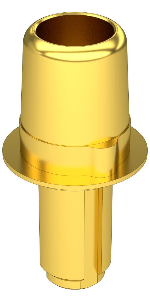 UNIFORM Vital Wieland® (WL) Compatible, Titanium base, implant level, positioned