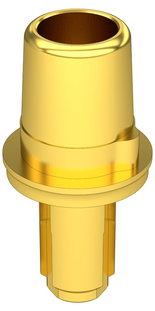 UNIFORM Vital Wieland® (WL) Compatible, Titanium base, implant level, positioned