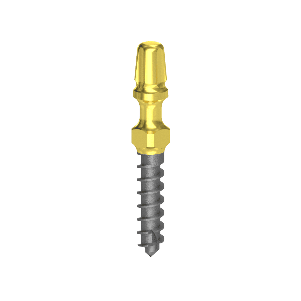 Cortilog TCL, temporary dental implant, grooved head, sandblasted