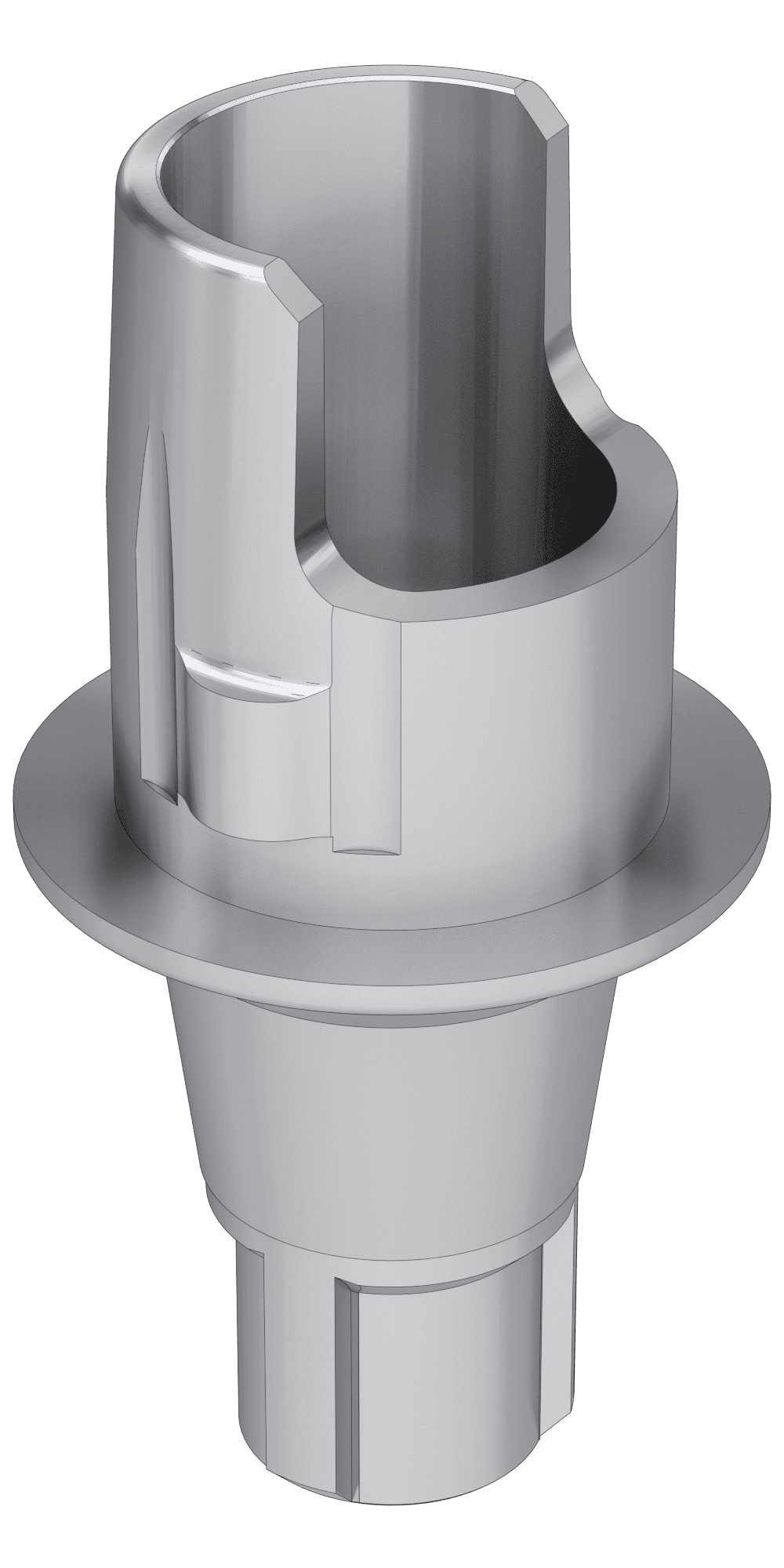 UNIFORM CONELOG® (CCL) Compatible, Flexi (PCT) base, implant level, positioned