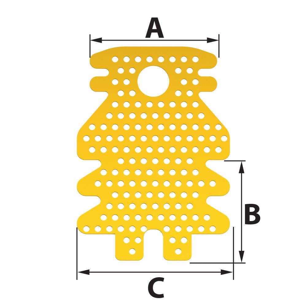 Special flat membrane mesh, bore-winged