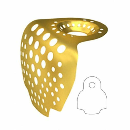 Titanium membrane, 3D Builder "D" form, convex