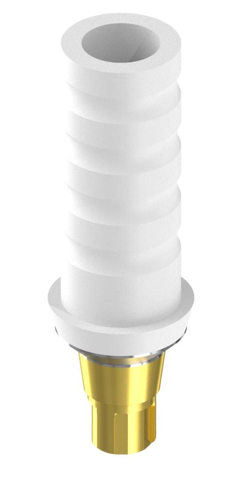UNIFORM CONELOG® (CCL) Compatible, Castable plastic abutment with titan base, implant level, non-positioned