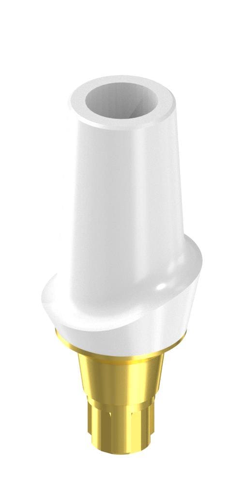 UNIFORM CONELOG® (CCL) Compatible, Zircon abutment, with titanium base, straight, positioned