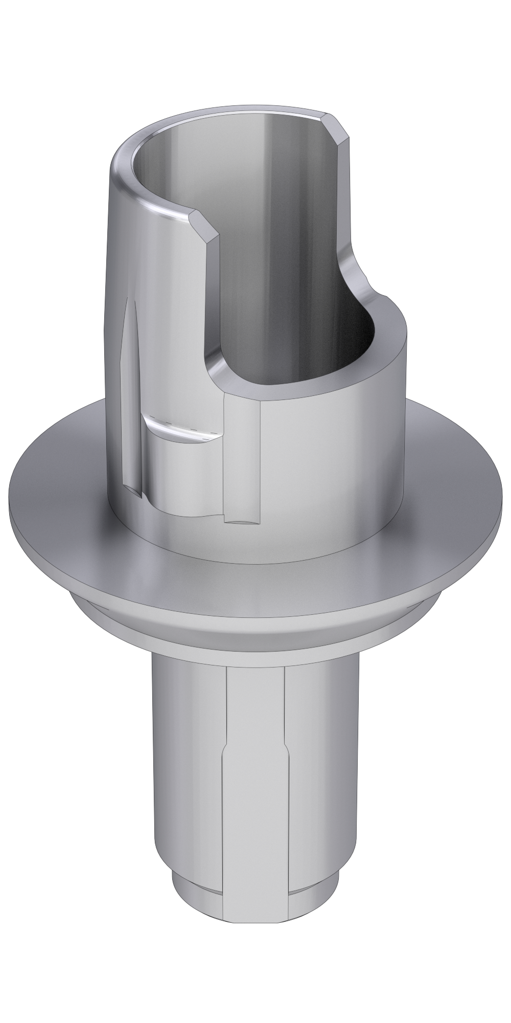 UNIFORM Vital Wieland® (WL) Compatible, Flexi (PCT) base, implant level, positioned