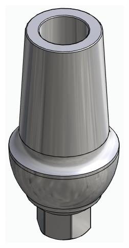 BIONIKA BIOLEVEL, Anatomic abutment, straight, positioned