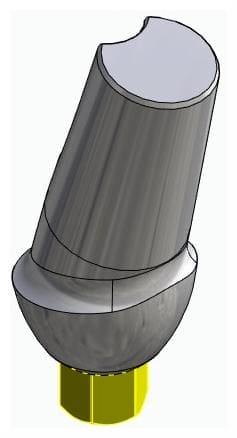 BIONIKA BIOLEVEL, Anatomic abutment, angled, 15°, positioned, type-B