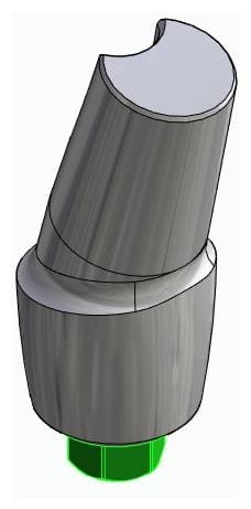 BIONIKA BIOLEVEL, Anatomic abutment, angled, 15°, positioned, type-B