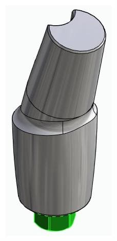 BIONIKA BIOLEVEL, Anatomic abutment, angled, 15°, positioned, type-B