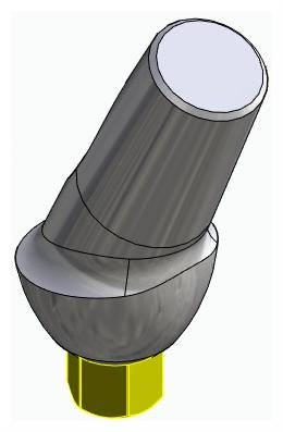 BIONIKA BIOLEVEL, Anatomic abutment, angled, 25°, positioned, type-A
