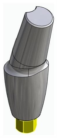 BIONIKA BIOLEVEL, Anatomic abutment, angled, 25°, positioned, type-B