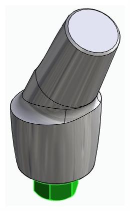 BIONIKA BIOLEVEL, Anatomic abutment, angled, 25°, positioned, type-B