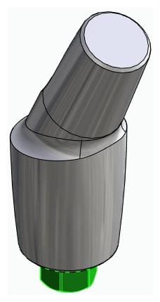 BIONIKA BIOLEVEL, Anatomic abutment, angled, 25°, positioned, type-B