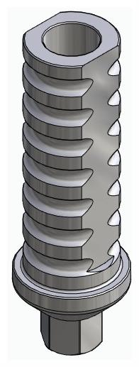 BIONIKA BIOLEVEL, Temporary abutment, implant level, positioned