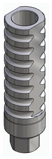 BIONIKA BIOLEVEL, Temporary abutment, implant level, positioned