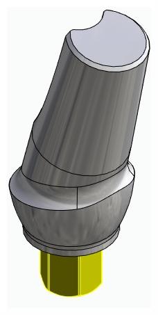 BIONIKA BIOPLANT, Anatomic abutment, angled, 15°, positioned, type-A