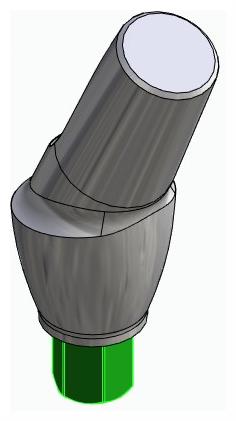 BIONIKA BIOPLANT, Anatomic abutment, angled, 25°, positioned, type-A