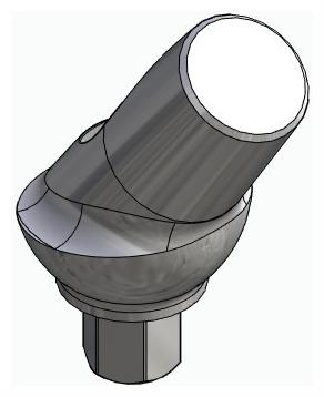 BIONIKA BIOPLANT, Anatomic abutment, angled, 35°, positioned, type-A