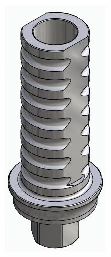 BIOPLANT, Temporary abutment, implant level, positioned
