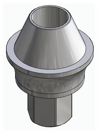 BIONIKA BIOPLANT, Multi-unit abutment, straight with through screw, positioned, wide, LT2.7