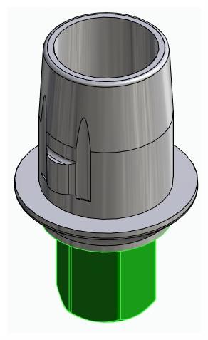 BIONIKA BIOPLANT, Titanium base, positioned
